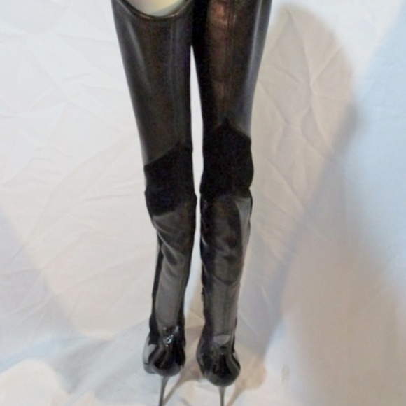 NEW GUCCI ITALY LEATHER Fetish Stiletto Boots - Picture 5 of 6